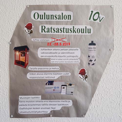 Ratsastuskoulu 10 vuotta